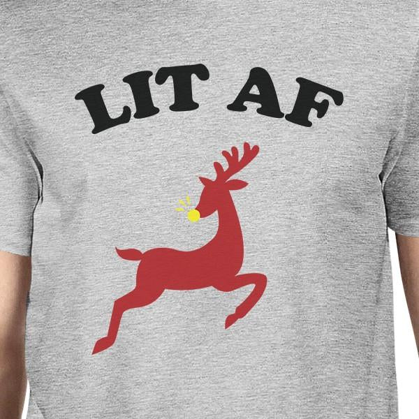 Lit Af Mens Grey Shirt