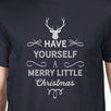 Have Yourself A Merry Little Christmas Mens Navy Shirt