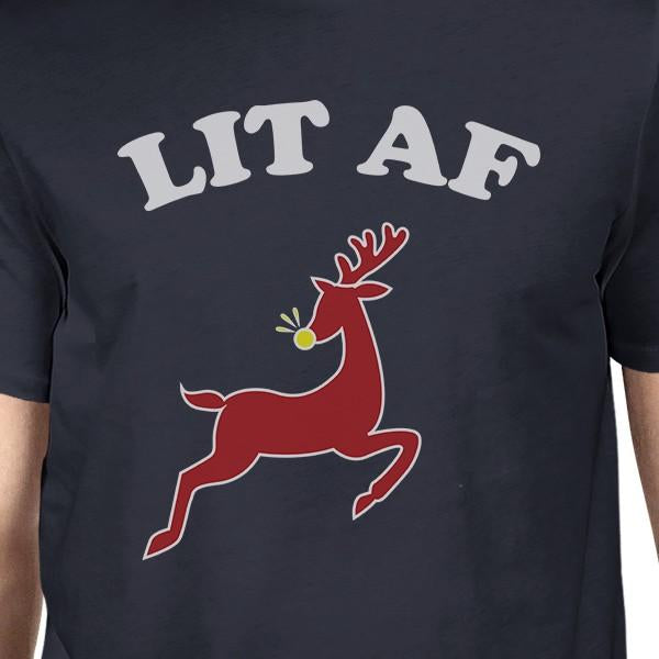 Lit Af Mens Navy Shirt