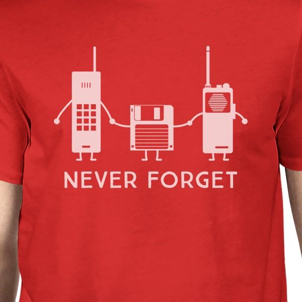 Never Forget Mens Red Shirt