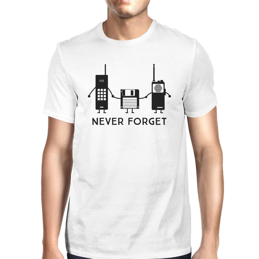 Never Forget Mens White Shirt