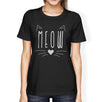 Meow Womens Black Shirt