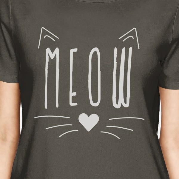 Meow Womens Dark Grey Shirt