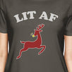 Lit Af Womens Dark Grey Shirt