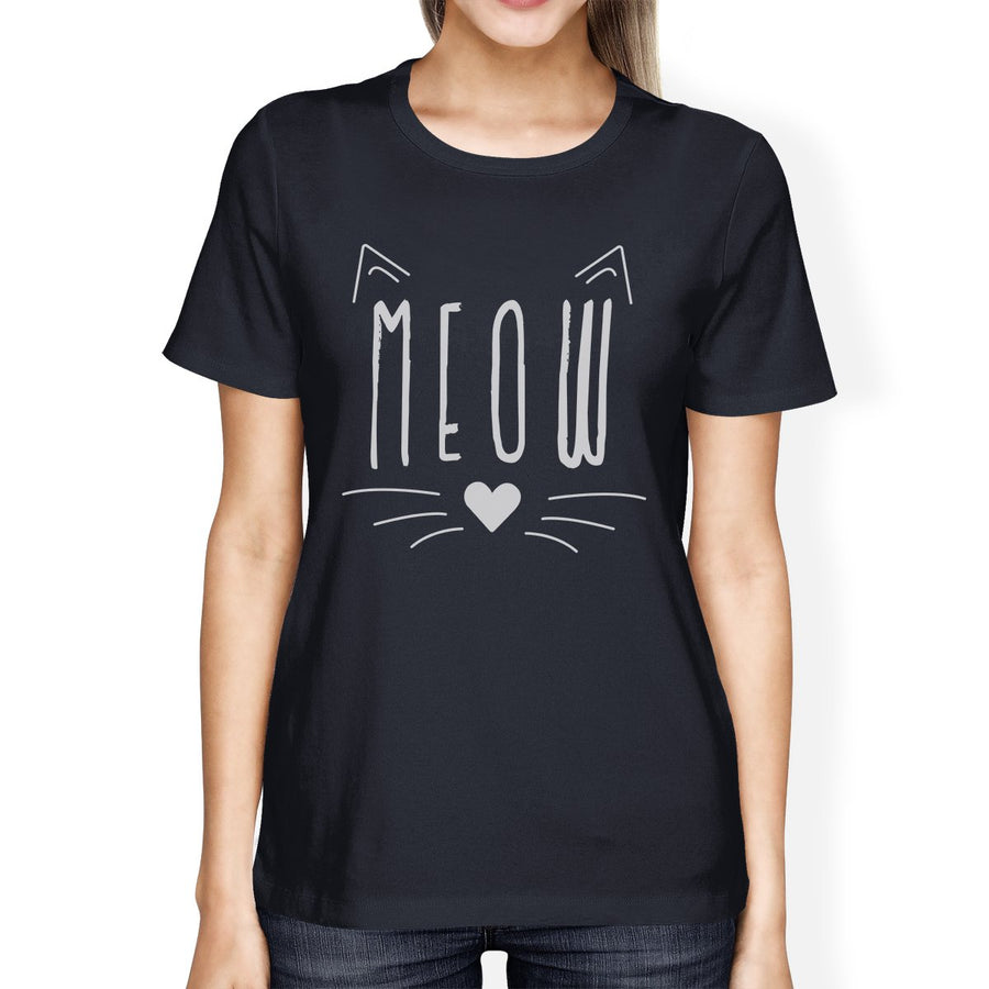 Meow Womens Navy Shirt