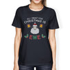 All I Want For Christmas Is Ewe Womens Navy Shirt