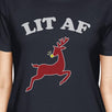 Lit Af Womens Navy Shirt