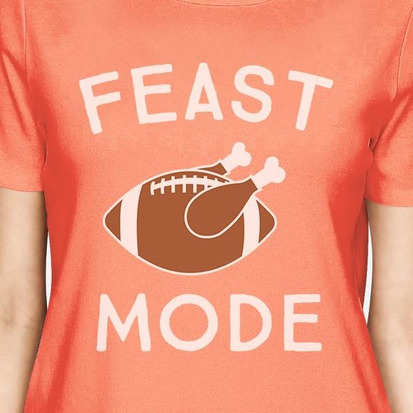 Feast Mode Womens Peach Shirt