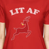 Lit Af Womens Red Shirt