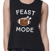 Feast Mode Womens Black Crop Top