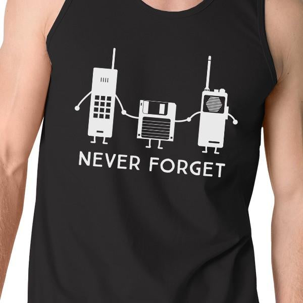 Never Forget Mens Black Tank Top