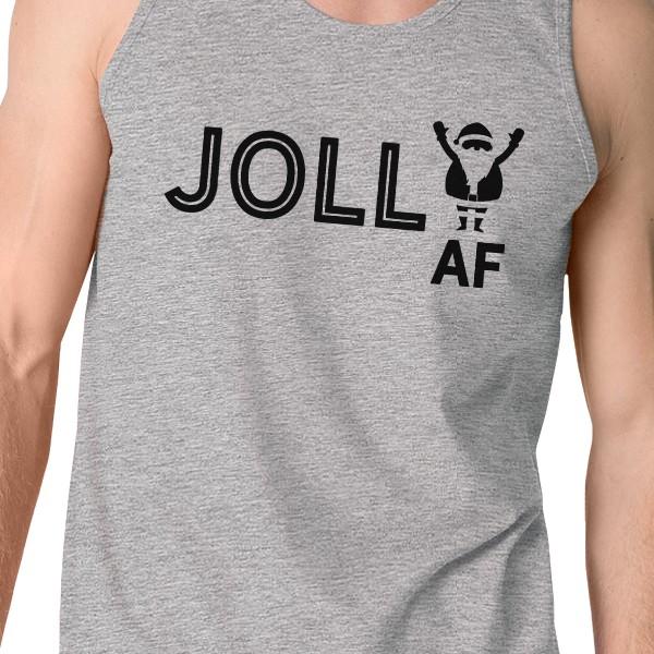 Jolly Af Mens Grey Tank Top