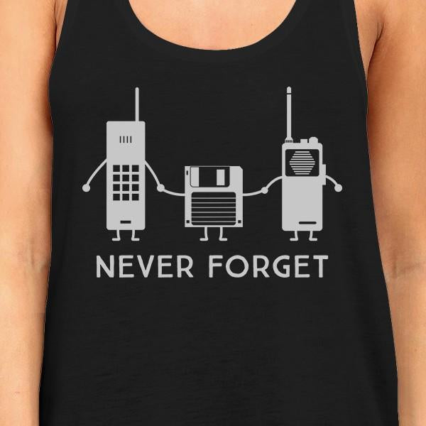 Never Forget Womens Black Tank Top