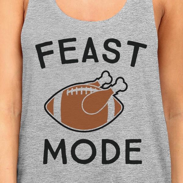 Feast Mode Womens Grey Tank Top