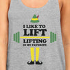 I Like To Lift Lifting Is My Favorite Womens Grey Tank Top