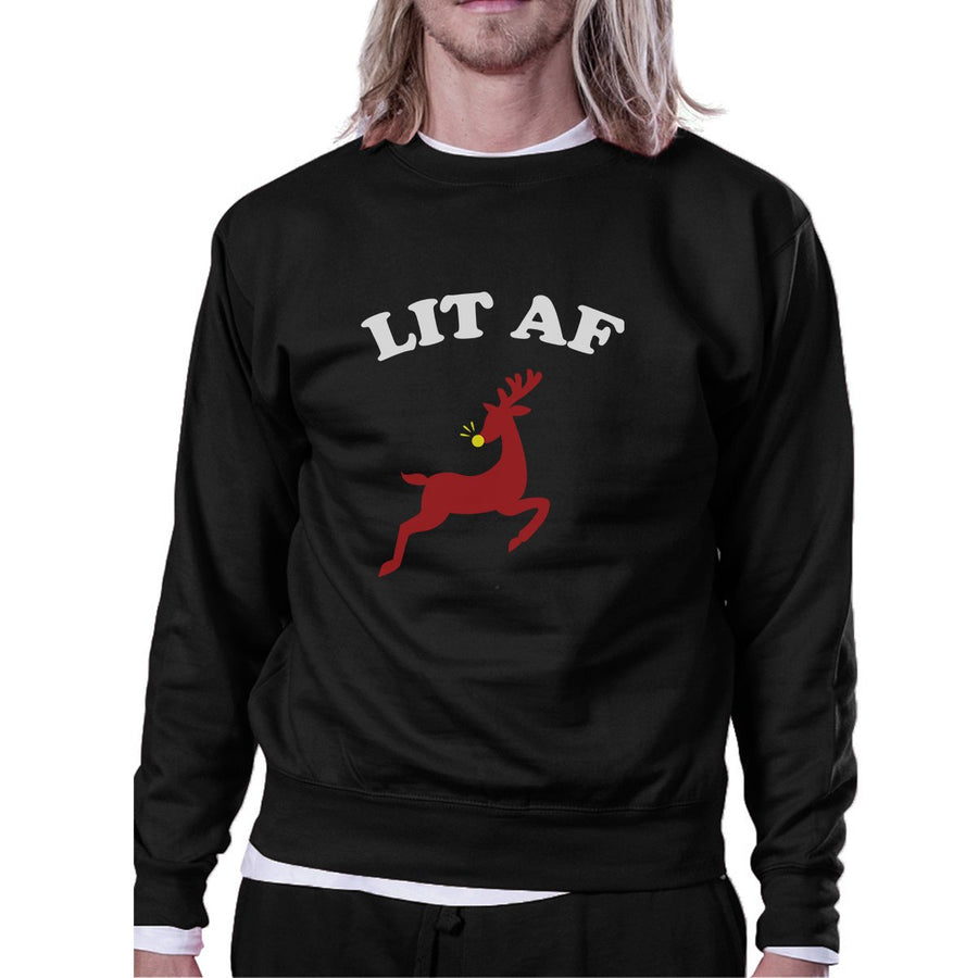 Lit Af Black Sweatshirt