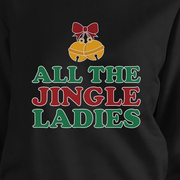 All The Jingle Ladies Black Sweatshirt