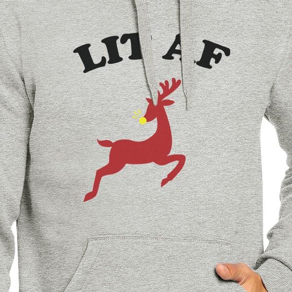 Lit Af Grey Hoodie