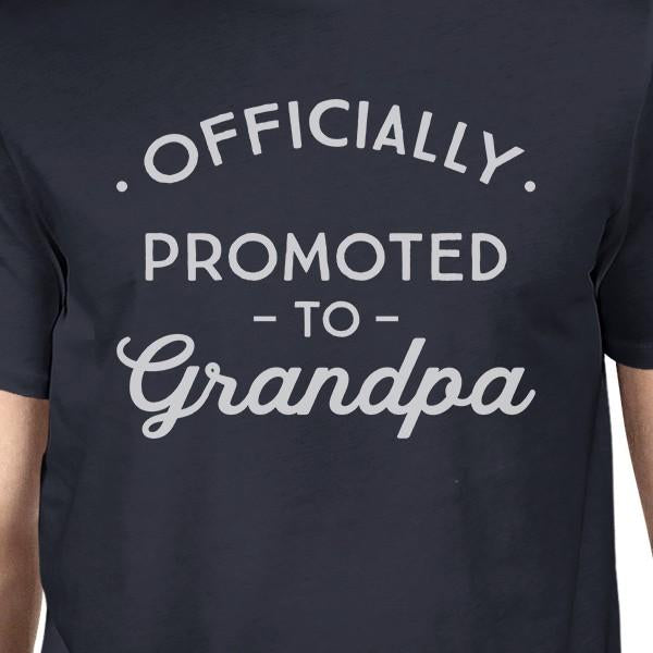 Officially Promoted To Grandpa Mens Navy Shirt