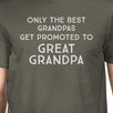 Only The Best Grandpas Get Promoted To Great Grandpa Mens Dark Grey Shirt