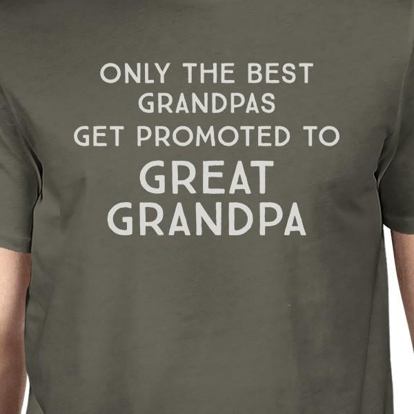 Only The Best Grandpas Get Promoted To Great Grandpa Mens Dark Grey Shirt