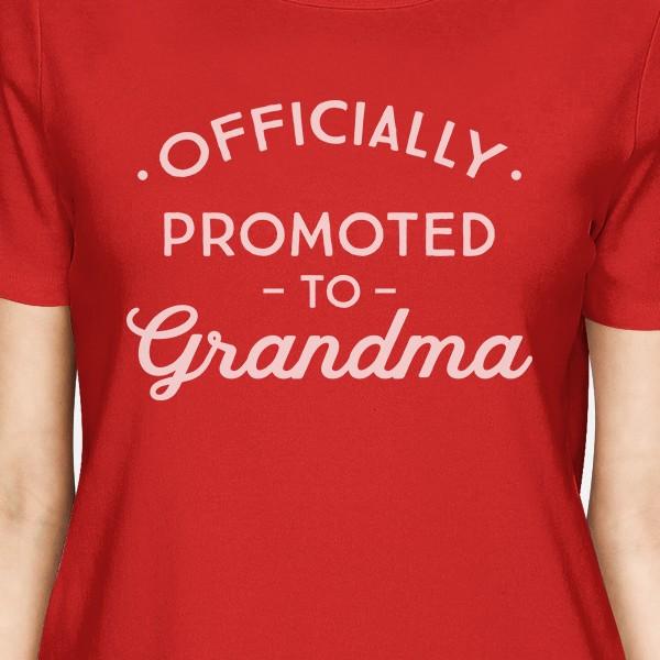 Officially Promoted To Grandma Womens Red Shirt