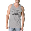 Only The Best Grandpas Get Promoted To Great Grandpa Mens Grey Tank Top