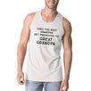 Only The Best Grandpas Get Promoted To Great Grandpa Mens White Tank Top