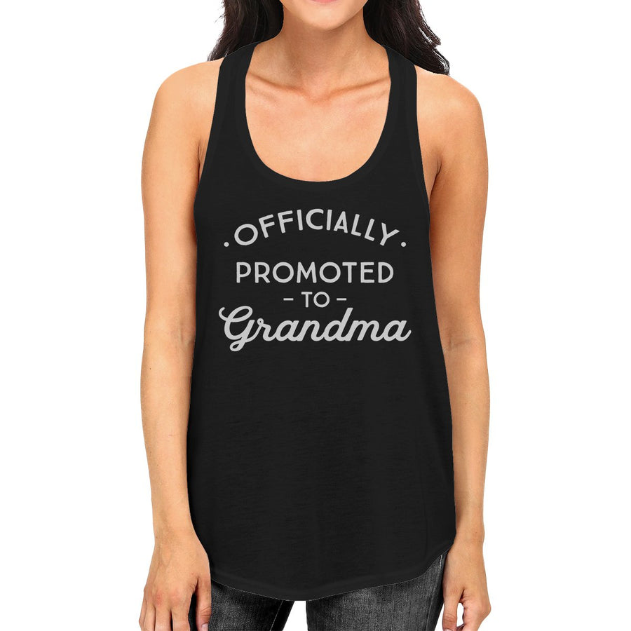 Officially Promoted To Grandma Womens Black Tank Top