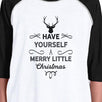 Have Yourself A Merry Little Christmas Kids Black And White Baseball Shirt