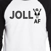 Jolly Af Mens Black And White Baseball Shirt