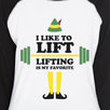 I Like To Lift Lifting Is My Favorite Womens Black And White Baseball Shirt