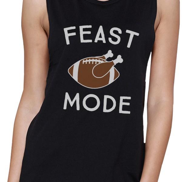 Feast Mode Womens Black Muscle Top