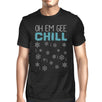 Oh Em Gee Chill Snowflakes Mens Black Shirt