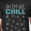 Oh Em Gee Chill Snowflakes Mens Black Shirt