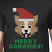 Merry Corgmas Corgi Mens Black Shirt