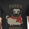 Merry Pugmas Pug Mens Black Shirt