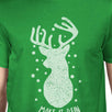 Make It Rein Vintage Reindeer Mens Green Shirt