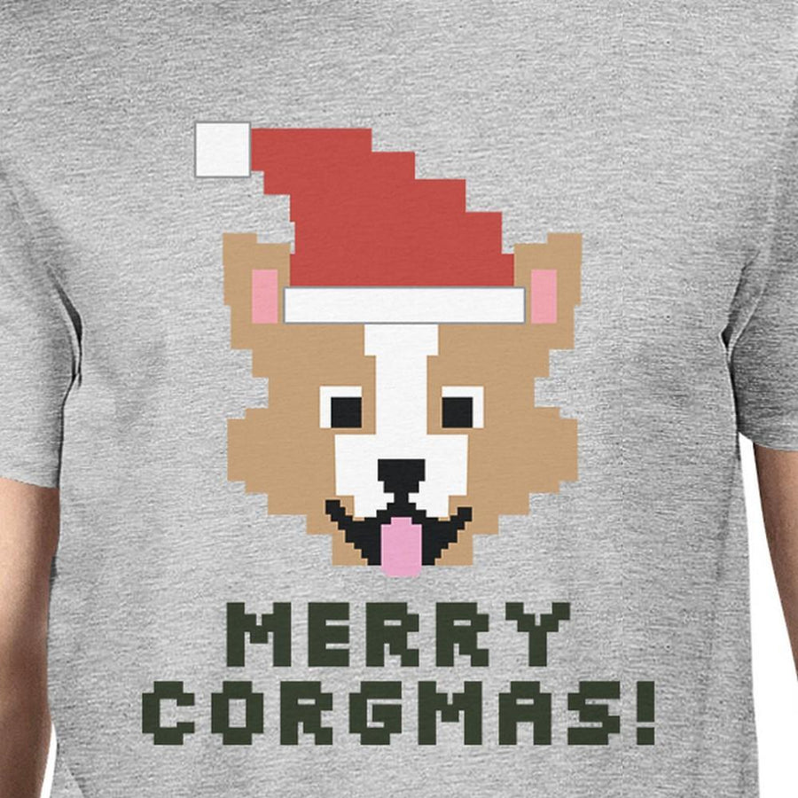 Merry Corgmas Corgi Mens Grey Shirt