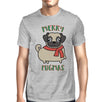 Merry Pugmas Pug Mens Grey Shirt