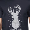 Make It Rein Vintage Reindeer Mens Navy Shirt