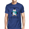 It's Penguin-Ing To Look A Lot Like Christmas Mens Royal Blue Shirt