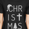 Christmas Letters Womens Black Shirt