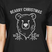 Bearry Christmas Bear Womens Black Shirt