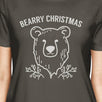 Bearry Christmas Bear Womens Dark Grey Shirt