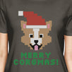 Merry Corgmas Corgi Womens Dark Grey Shirt