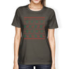 My Ugly Sweater Pattern Womens Dark Grey Shirt