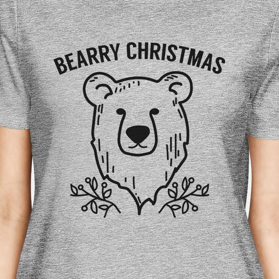 Bearry Christmas Bear Womens Grey Shirt