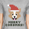 Merry Corgmas Corgi Womens Grey Shirt