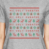 My Ugly Sweater Pattern Womens Grey Shirt